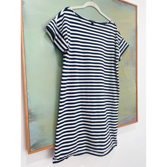 J.Crew Navy and White Striped Shirt Dress - Picture 2 of 4